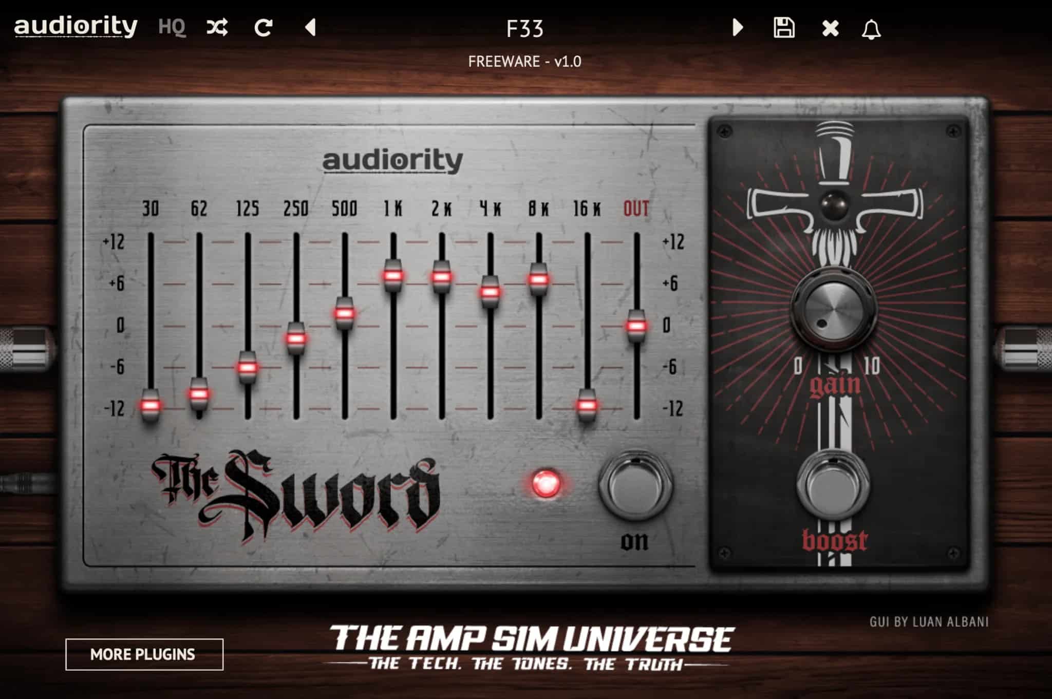 Free Plugin: THE SWORD Analog Modeled EQ Boost