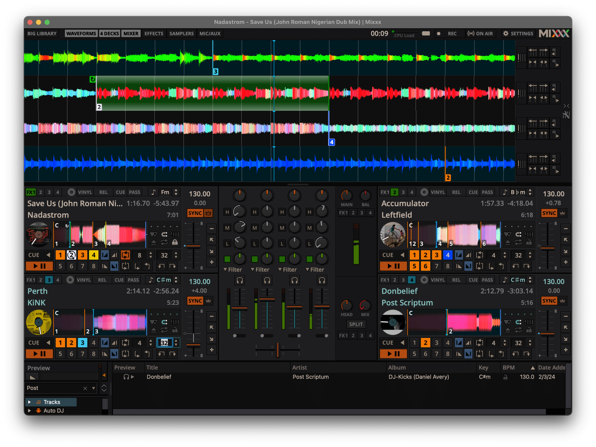 Mixxx – Free 4 Deck Dj Software