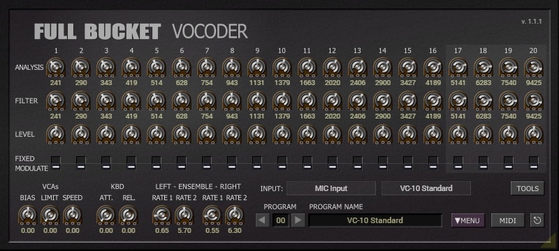 Free Plugin: Full Bucket Vocoder FBVC